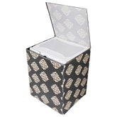 Kuber Industries Washing Machine Cover | Square Design Washing Machine Cover | Knitting Polyester | Top Load Fully-Automatic Washing Machine Cover | Brown